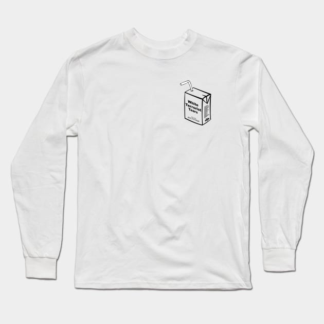 White Terrorist Tears (lapel) Long Sleeve T-Shirt by Bubblin Brand